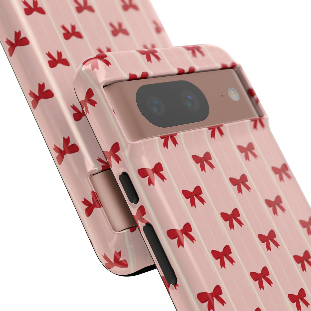 Retro Cherry Red Bow Pattern Phone Case