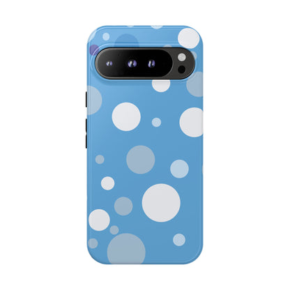 Google Pixel 9 Pro XL / Glossy Phone Case - ’Bold Blue with White Dot Pattern’ Phone Case