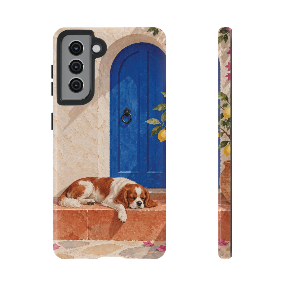 Cavalier King Charles Spaniel Blue Door Siesta Phone Case - Multicolor Phone Case - Samsung Galaxy S21 / Glossy