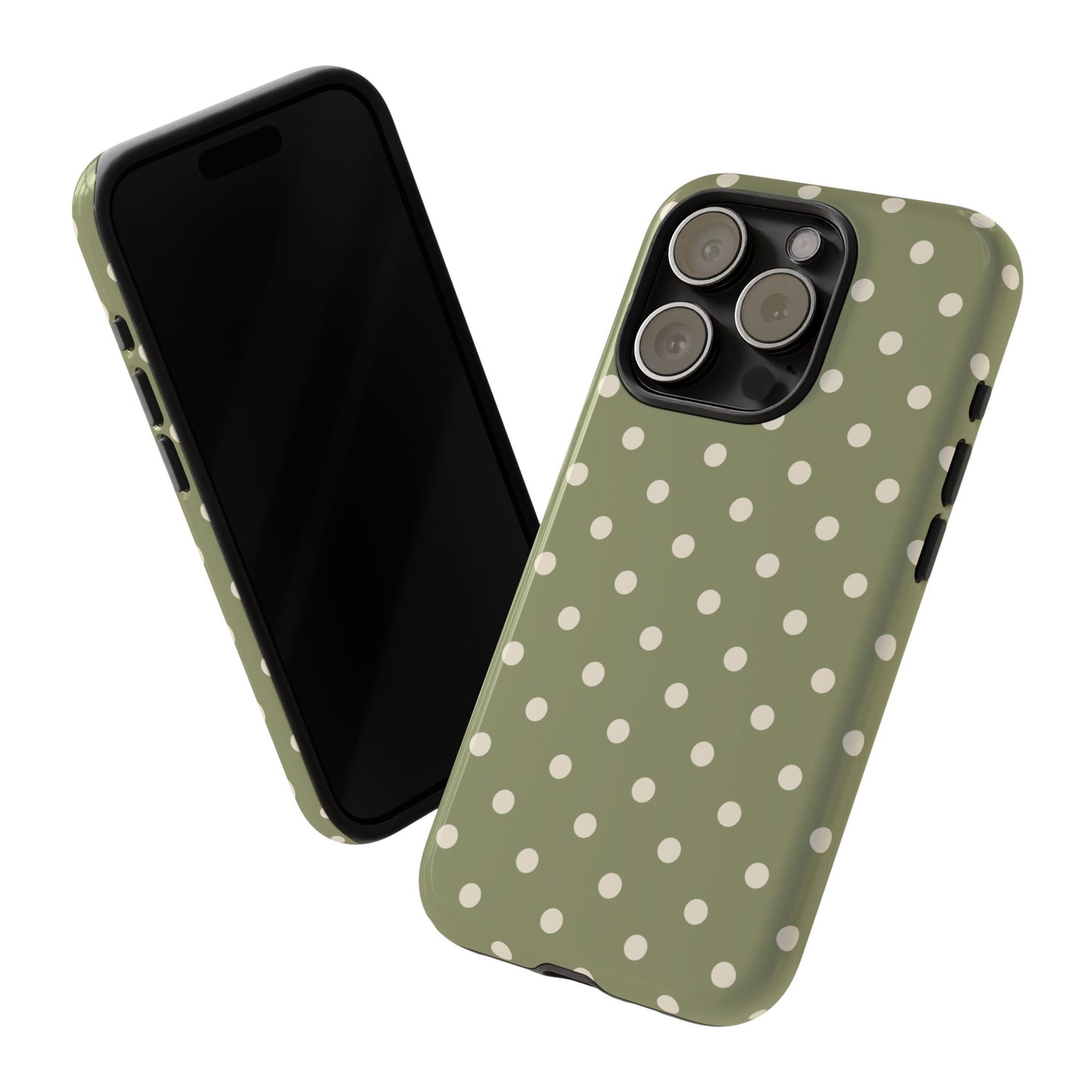 Green & White Dot Pattern Phone Case