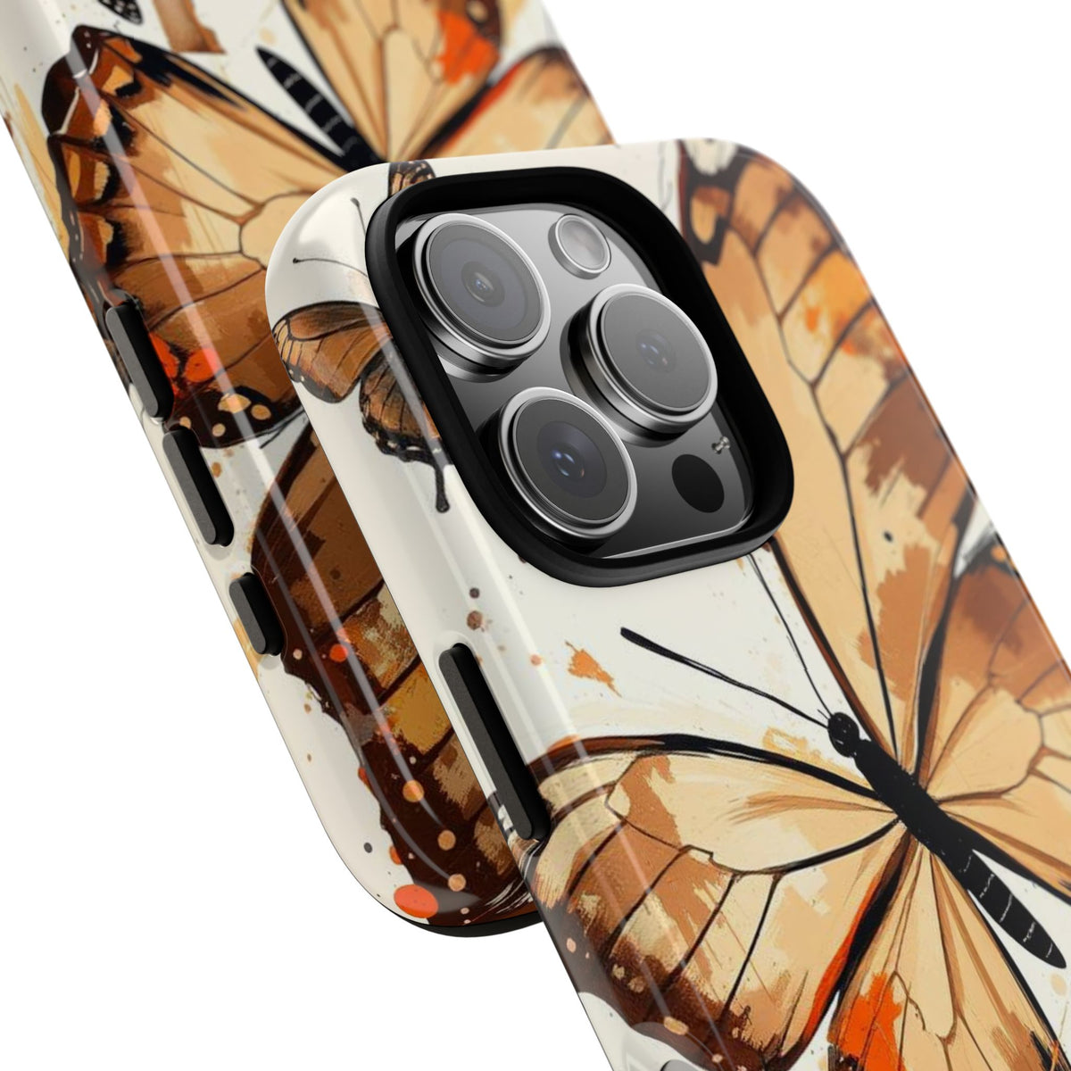 Acrylic Style Butterflies Design Phone Case - Multicolor Phone Case