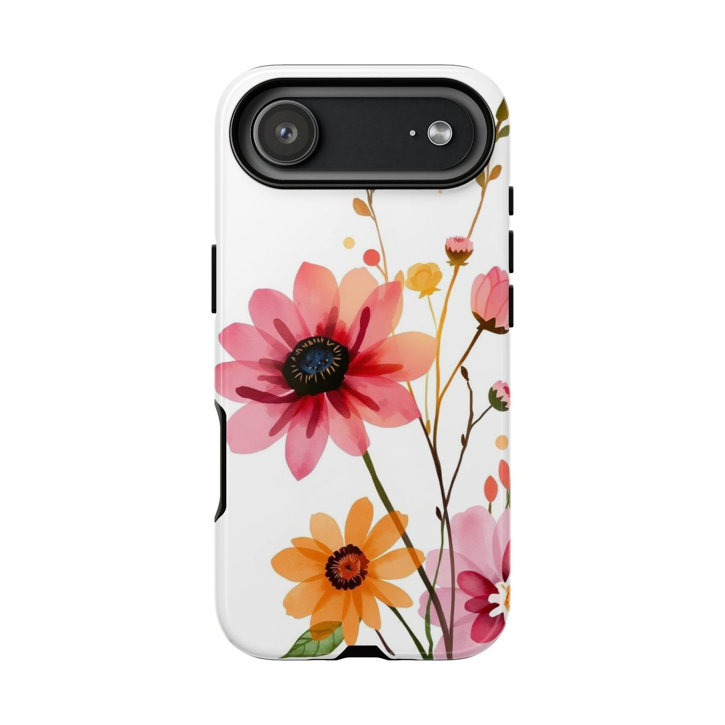 iPhone 17 Air / Glossy Phone Case - Watercolour Style Simple Wildflower Design Phone Case