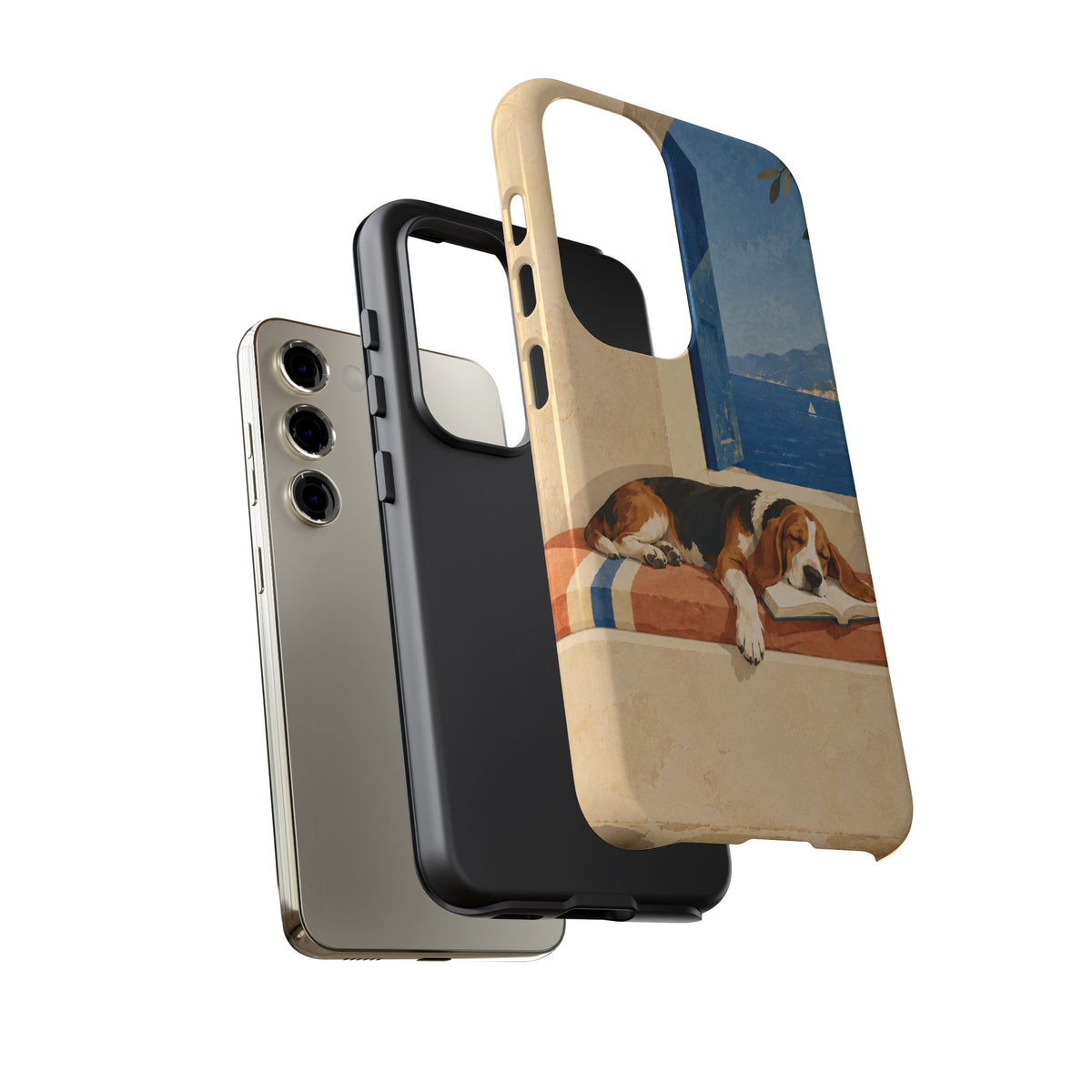 Basset Hound Unfinished Chapter Phone Case - Multicolor Phone Case