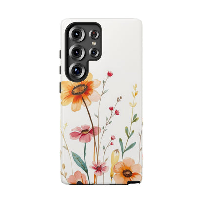 Boho Chic Watercolour Wild Blooms Pattern Phone Case - Multicolor Phone Case - Samsung Galaxy S25 Ultra / Glossy