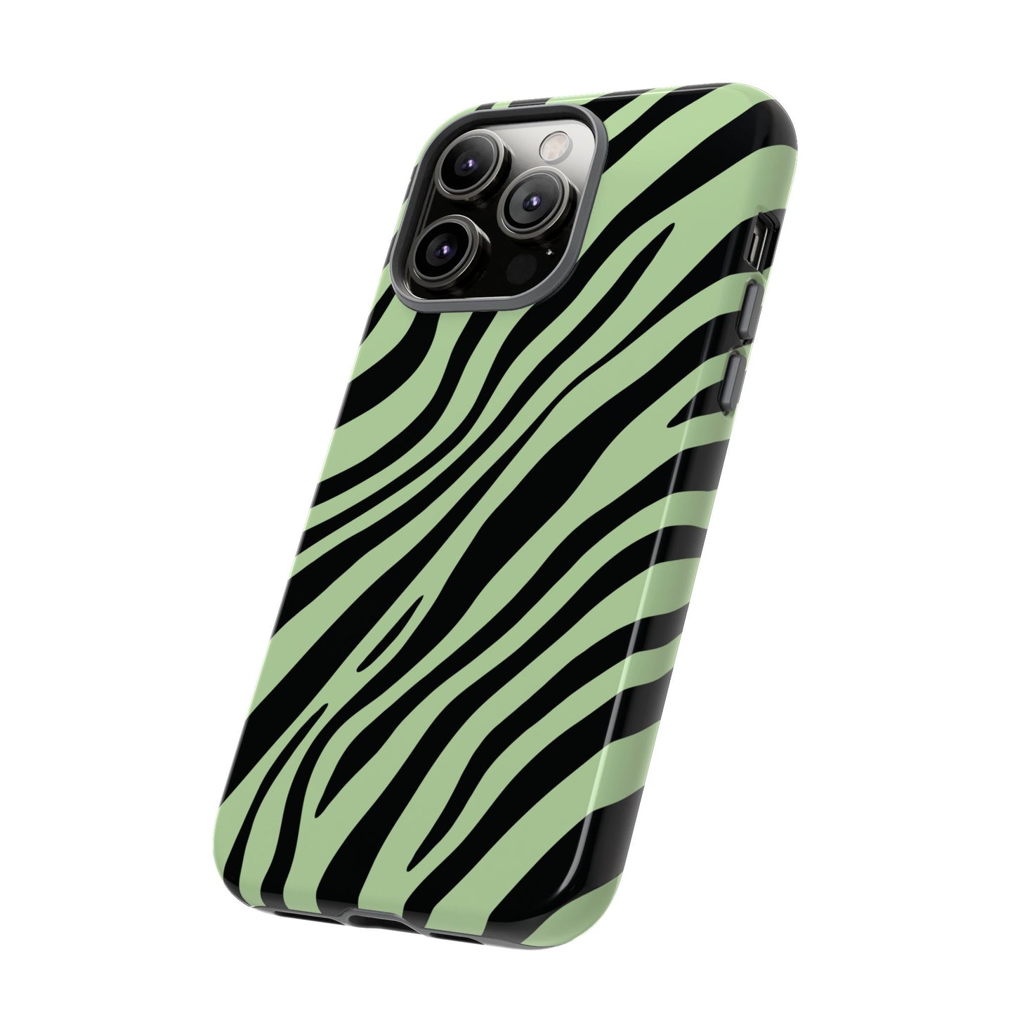 Modern Mint Zebra Print Phone Case