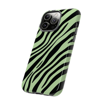 Modern Mint Zebra Print Phone Case
