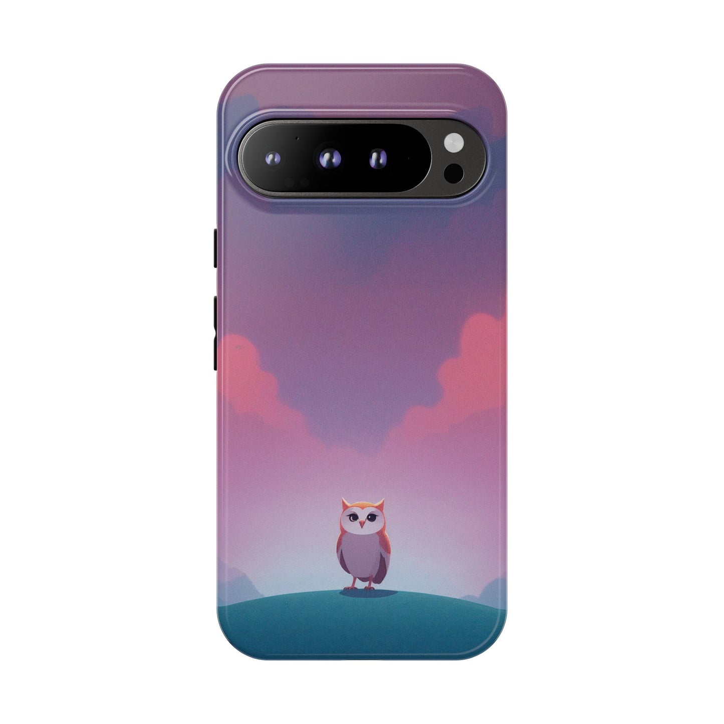Google Pixel 9 Pro XL / Glossy Phone Case - Watercolour Owl & Cloud Design Phone Case