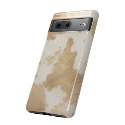 Elegant Champagne Cow Print Phone Case