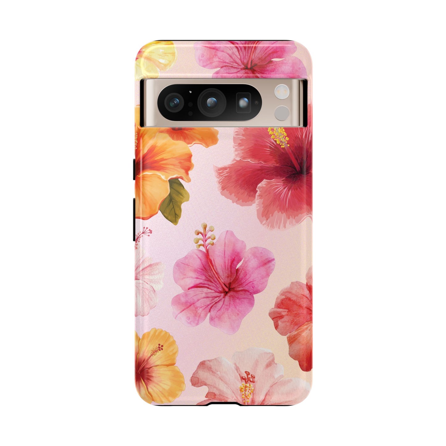 Google Pixel 8 Pro / Glossy Phone Case - ’Pink Hibiscus Pattern #2’ Phone Case