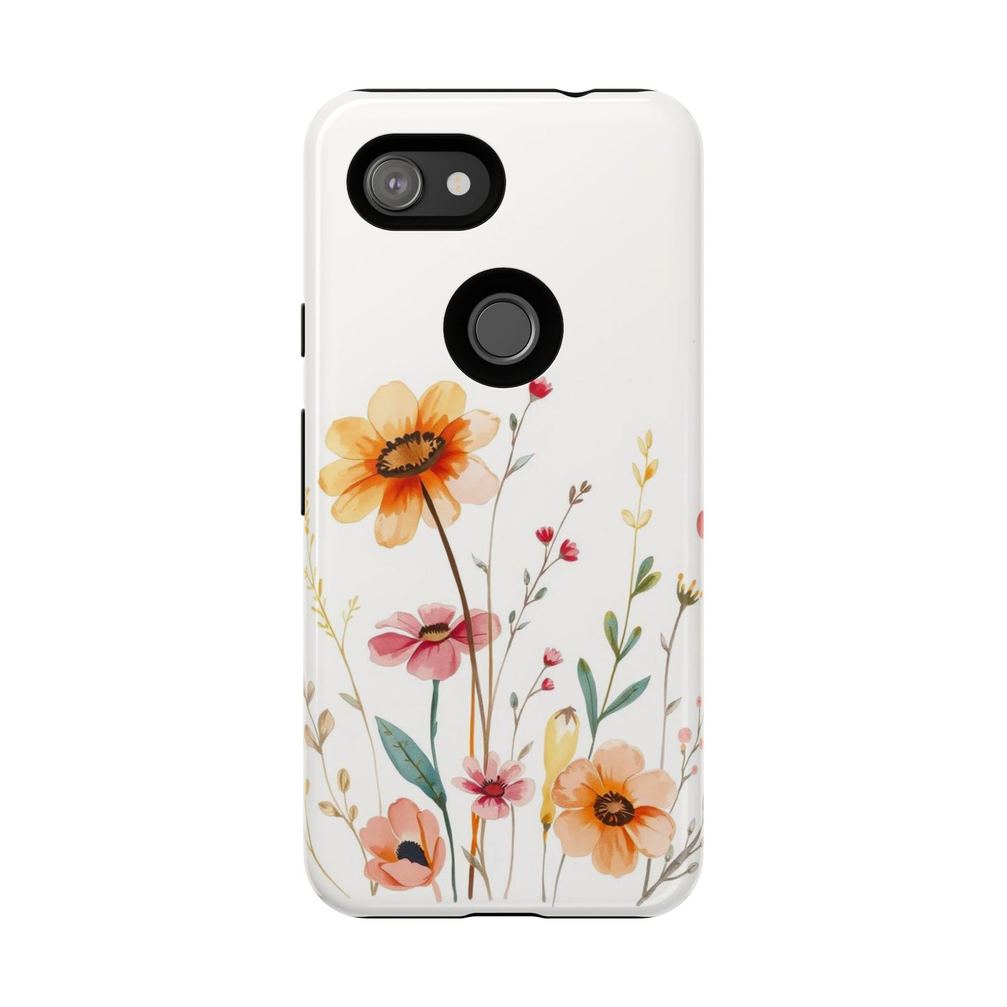Boho Chic Watercolour Wild Blooms Pattern Phone Case