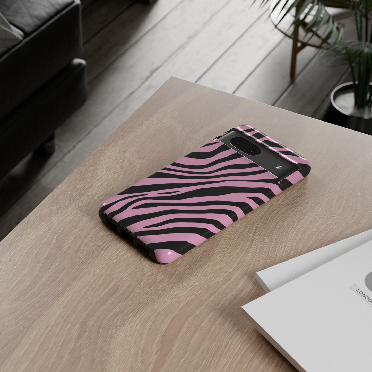 Modern Blush Zebra Print Phone Case