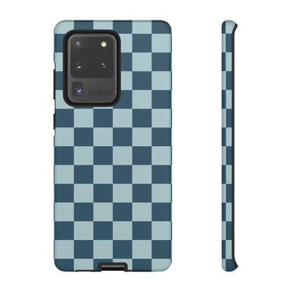 Samsung Galaxy S20 Ultra / Glossy Phone Case - ’Blue Checkered Pattern’ Phone Case