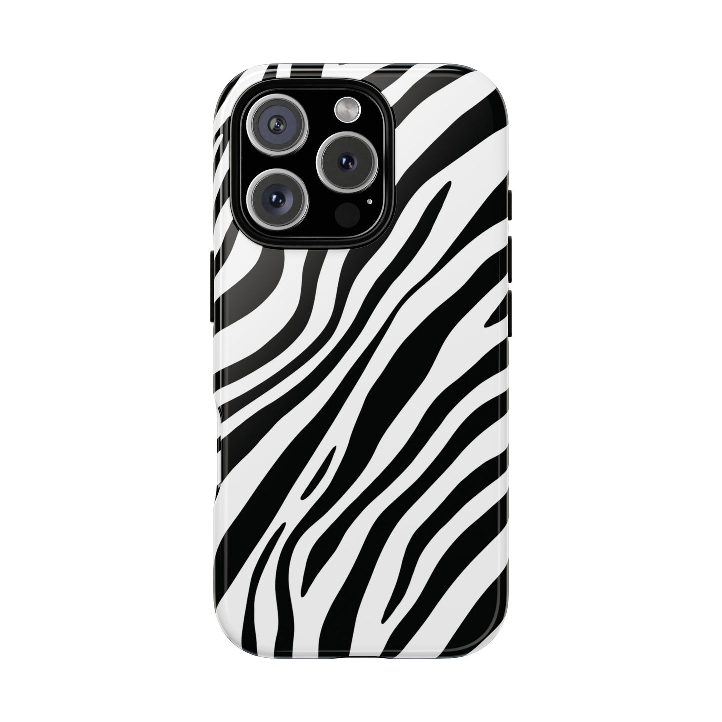 Modern Monochrome Zebra Print Phone Case
