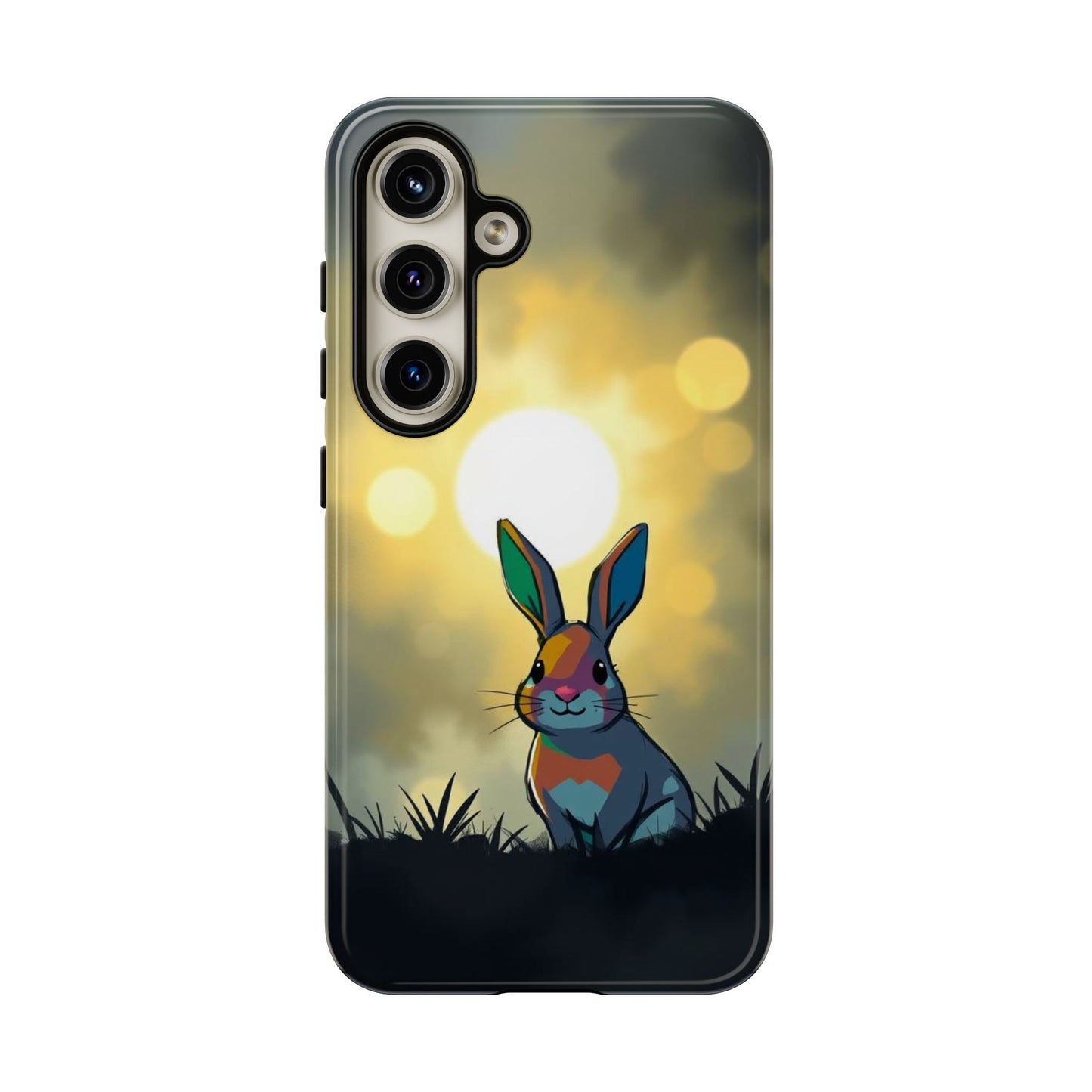 Samsung Galaxy S24 / Glossy Phone Case - Gothic Rabbit Moody Design Phone Case