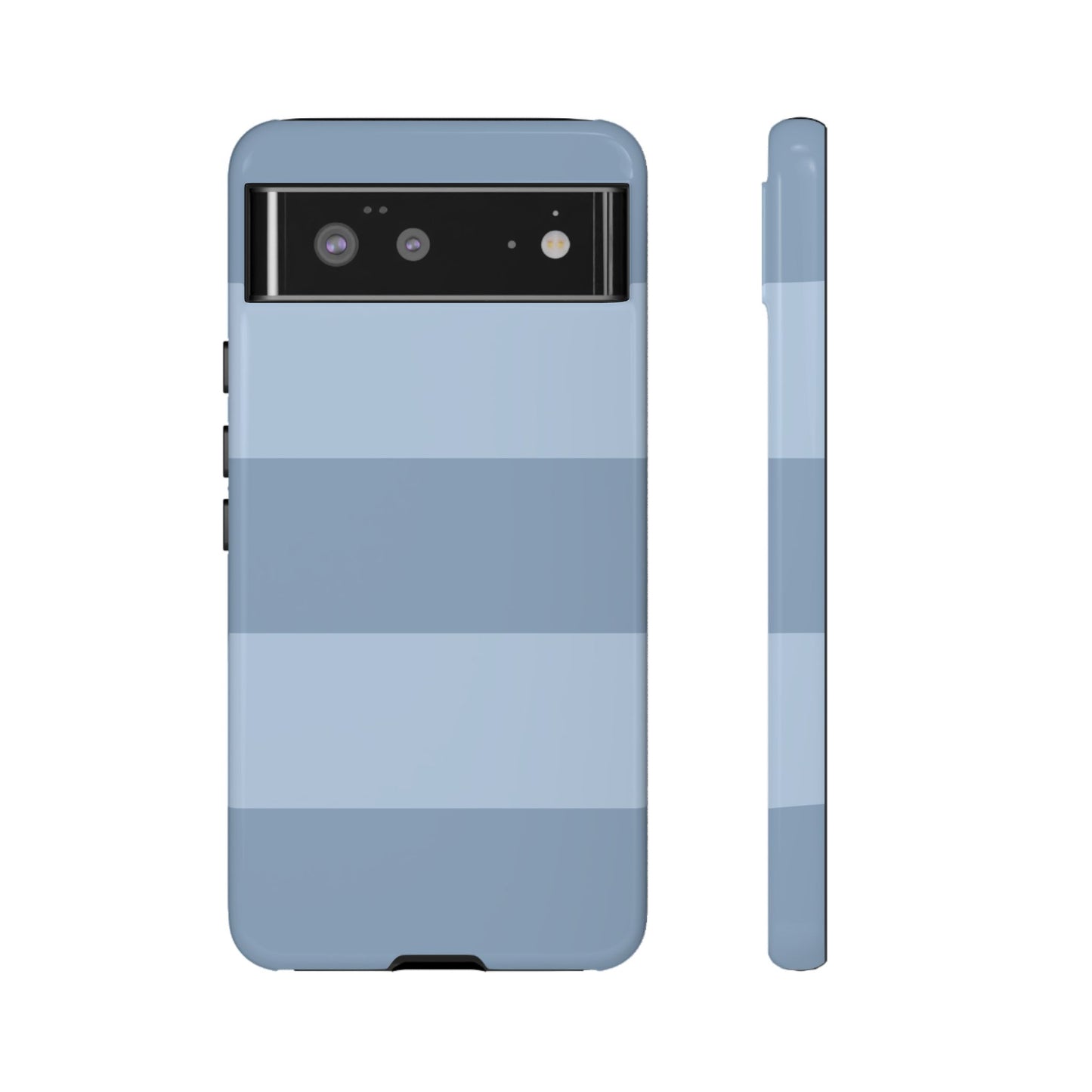 Light Blue Horizontal Stripe Pattern Phone Case - Blue Phone Case - Google Pixel 6 / Glossy