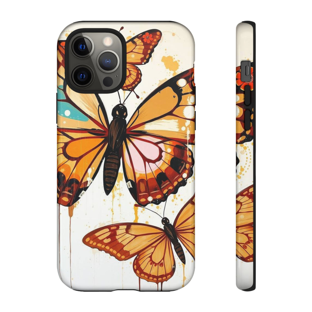 Abstract Butterflies Design Phone Case - Multicolor Phone Case - iPhone 12 Pro / Glossy