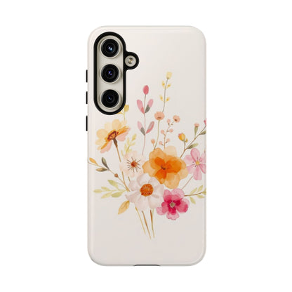 Samsung Galaxy S24 Plus / Glossy Phone Case - Boho Chic Watercolour Flower Pattern Phone Case
