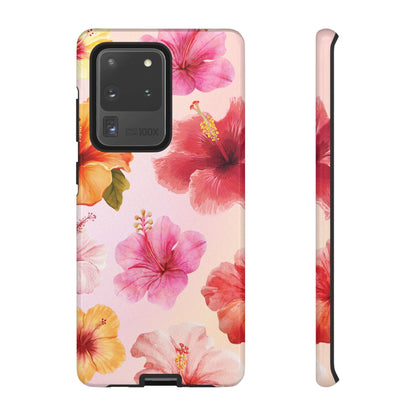 Samsung Galaxy S20 Ultra / Glossy Phone Case - ’Pink Hibiscus Pattern #2’ Phone Case