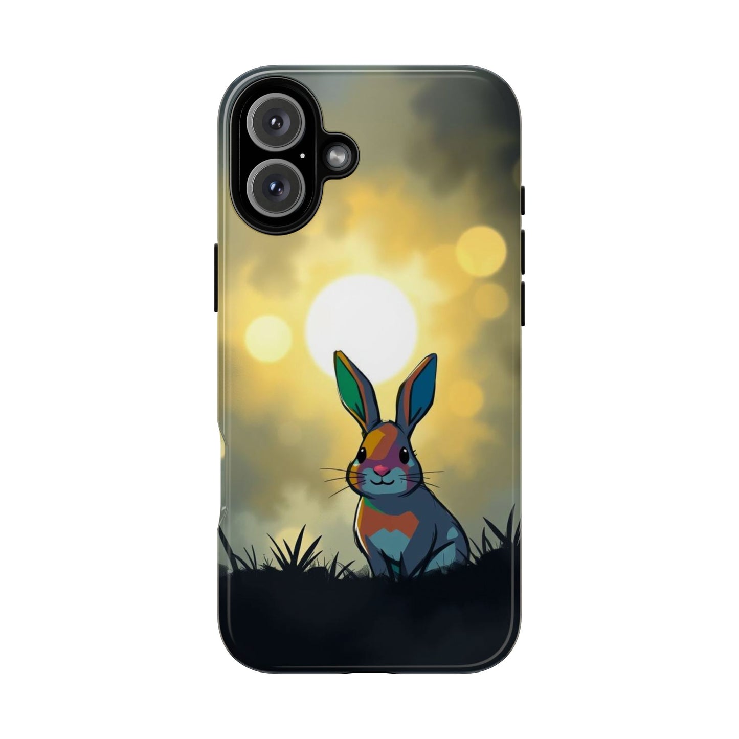iPhone 16 Plus / Glossy Phone Case - Gothic Rabbit Moody Design Phone Case