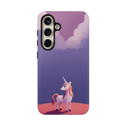 Samsung Galaxy S24 / Glossy Phone Case - Cute Unicorn & Cloud Design Phone Case
