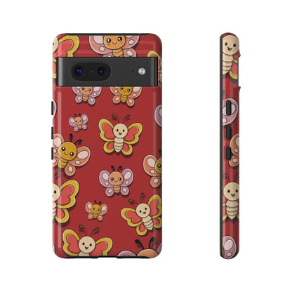 Google Pixel 7 / Glossy Phone Case - Red Butterfly Sticker Design Phone Case