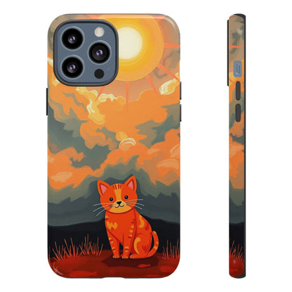 Acrylic Painting Style Cat Design Phone Case