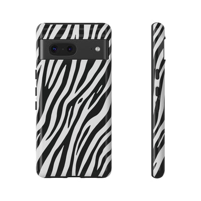 Monochrome Tiger Print Phone Case