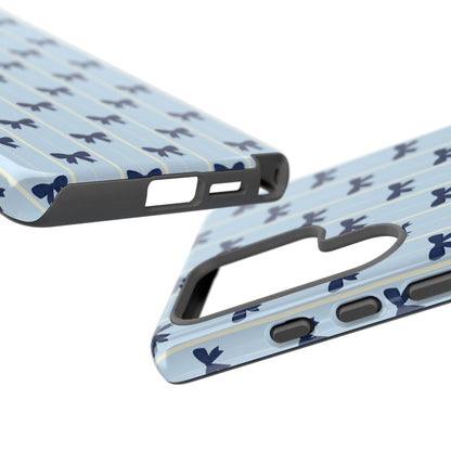 Retro Navy Blue Bow Pattern Phone Case