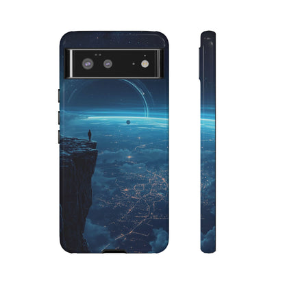 Google Pixel 6 / Glossy Phone Case - Orbital Ring Horizon Sci-fi Phone Case