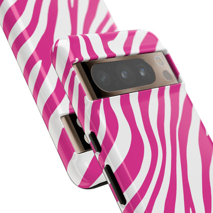 Modern Hot Pink Zebra Print Phone Case