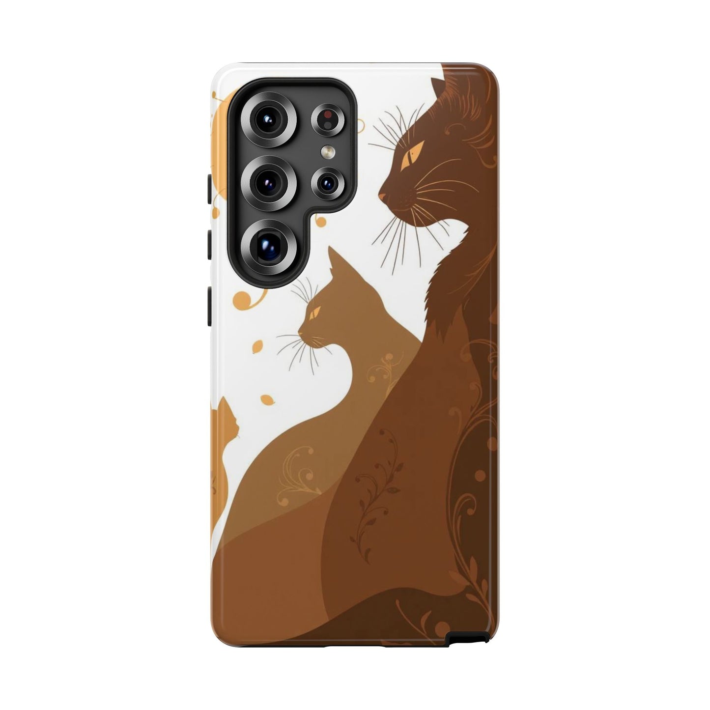 Samsung Galaxy S25 Ultra / Glossy Phone Case - Abstract Cat Pattern Design Phone Case