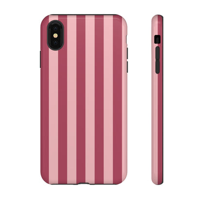 Pink Stripe Pattern Phone Case - Pink Phone Case - iPhone XS MAX / Glossy