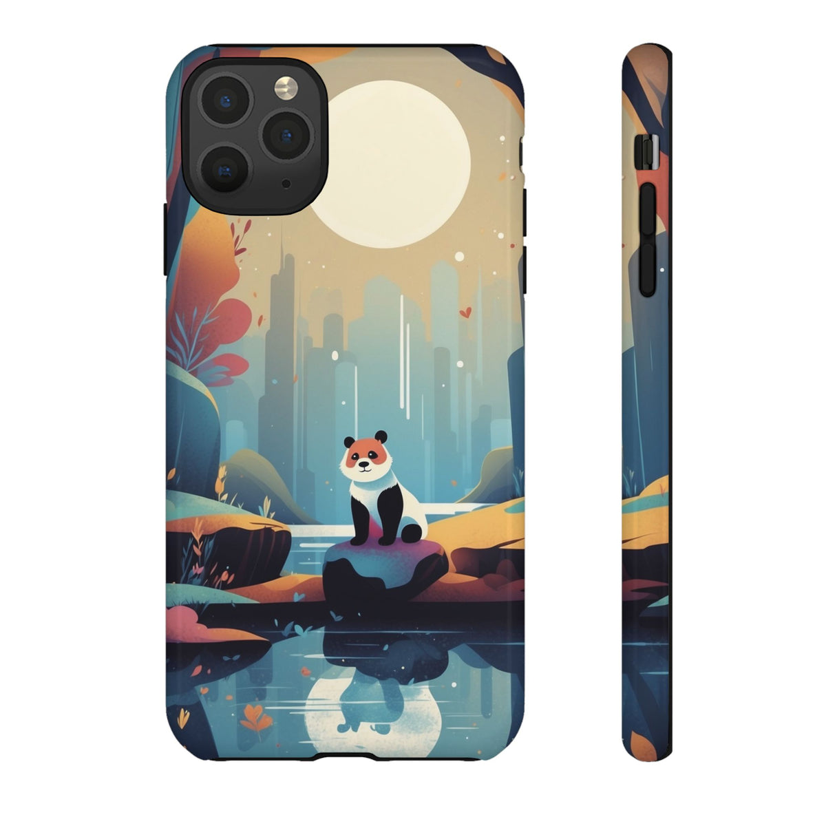 Stylised Panda Design Phone Case - Multicolor Phone Case - iPhone 11 Pro Max / Glossy