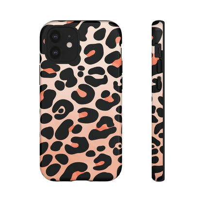 Elegant Peach Leopard Print Phone Case