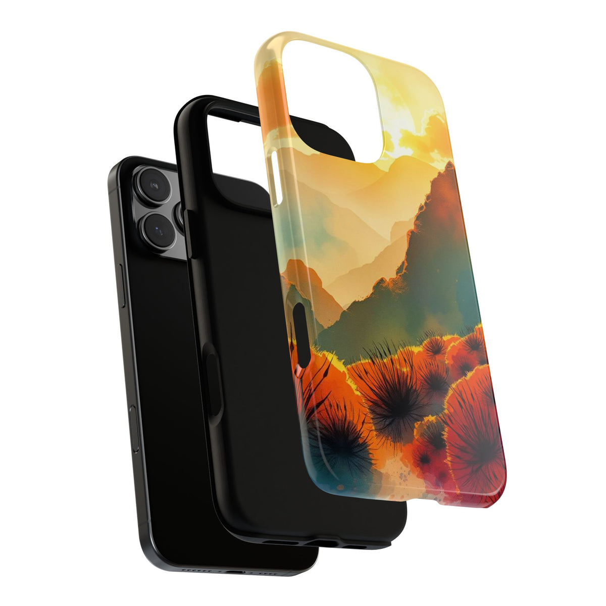 Ideallic Watercolour Sunset Design Phone Case - Multicolor Phone Case
