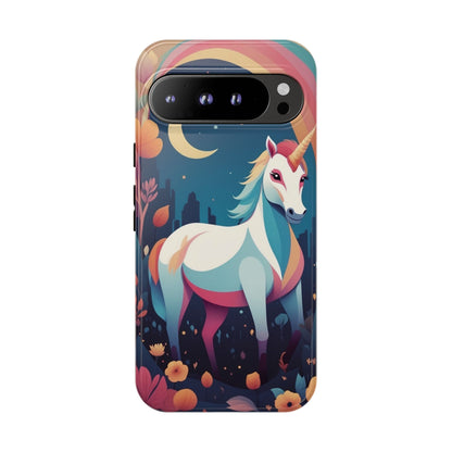 Stylised Unicorn & Rainbow Design Phone Case - Multicolor Phone Case - Google Pixel 9 Pro XL / Glossy