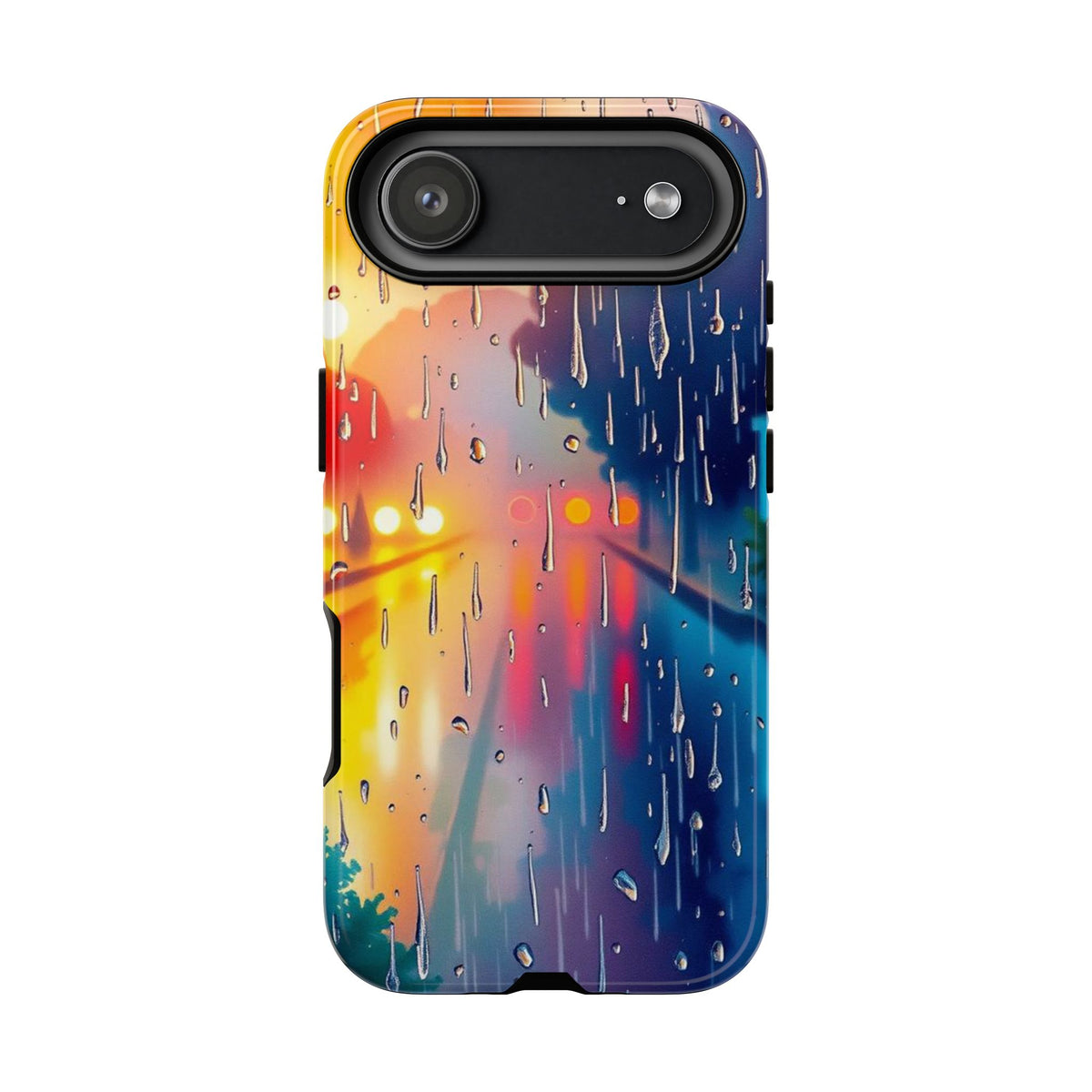 Electric Rain Watercolour Design Phone Case - Multicolor Phone Case - iPhone 17 Air / Glossy