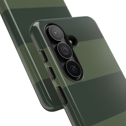 Green Horizontal Stripe Pattern Phone Case - Green Phone Case