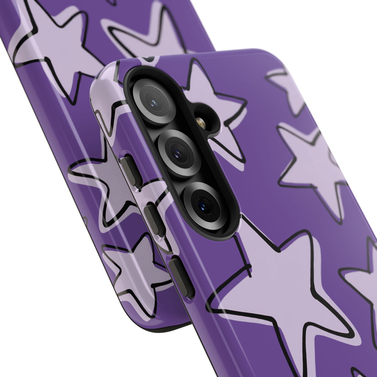 Violet Purple Doodle Star Phone Case