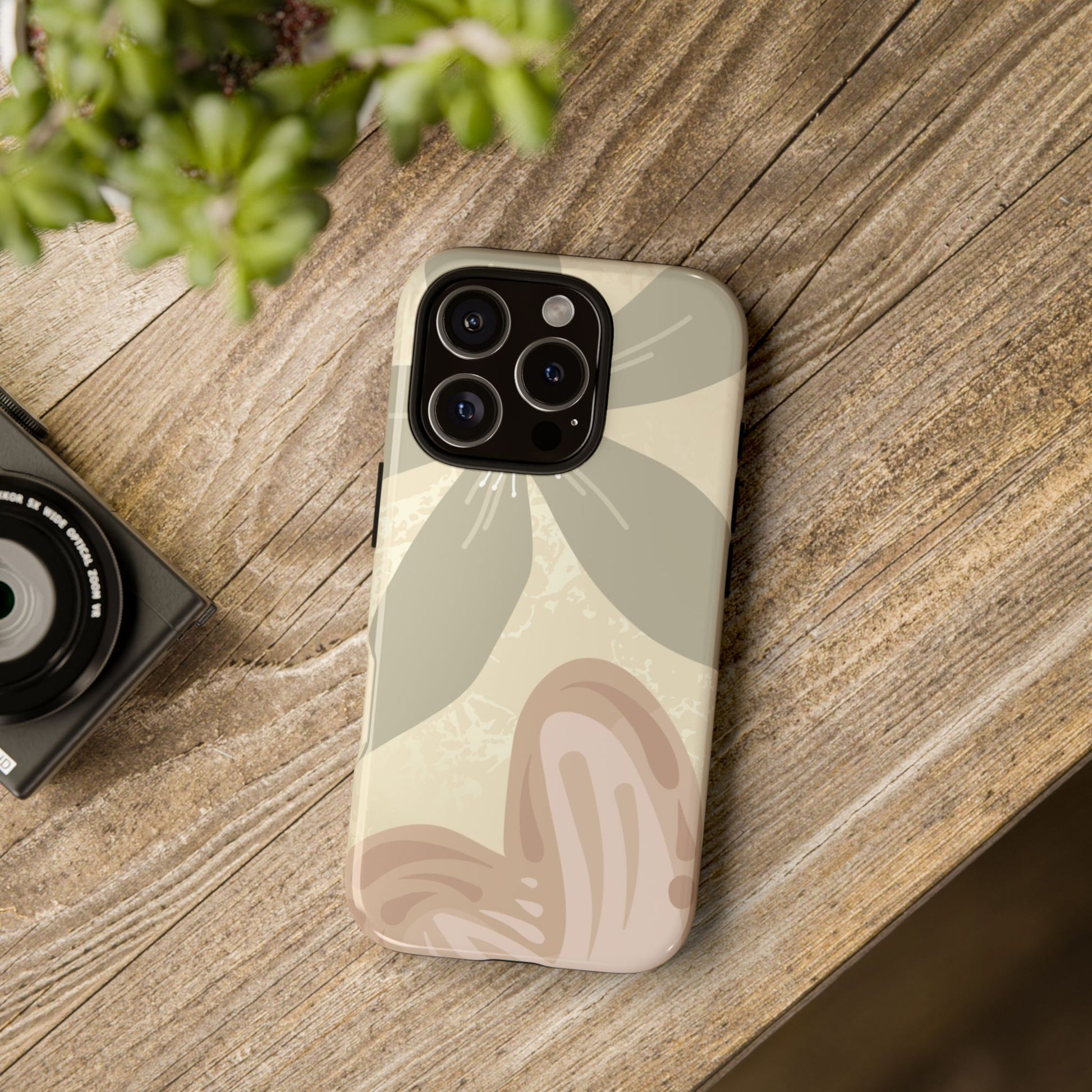 Phone Case - ’Hibiscus Heart Pattern’ Phone Case