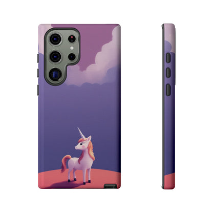 Samsung Galaxy S23 Ultra / Glossy Phone Case - Cute Unicorn & Cloud Design Phone Case