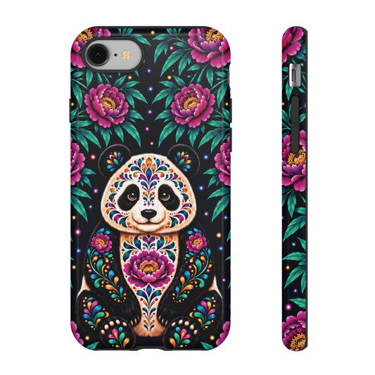 Cute Purple and Teal Calavera Panda Phone Case - Multicolor Phone Case - iPhone 8 / Glossy