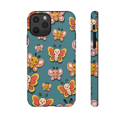 Blue Butterfly Sticker Design Phone Case - Blue Phone Case - iPhone 11 Pro / Glossy