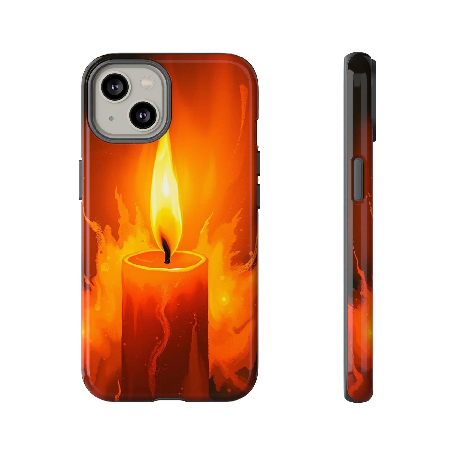 iPhone 14 / Glossy Phone Case - Red Candle Phone Case