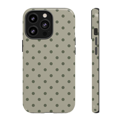 Green & Dark Green Dot Pattern Phone Case