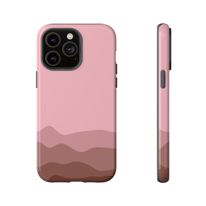 Pink Abstract Waves Protective Phone Case - Pink Phone Case - iPhone 14 Pro Max / Glossy