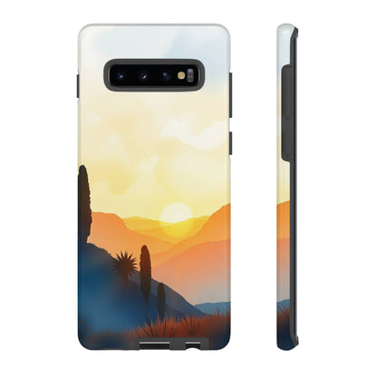 Samsung Galaxy S10 Plus / Glossy Phone Case - Watercolour Sunset Design Phone Case
