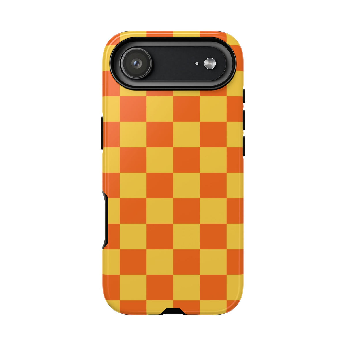 Trendy Orange & Yellow Checked Pattern Phone Case - Orange Phone Case - iPhone 17 Air / Glossy