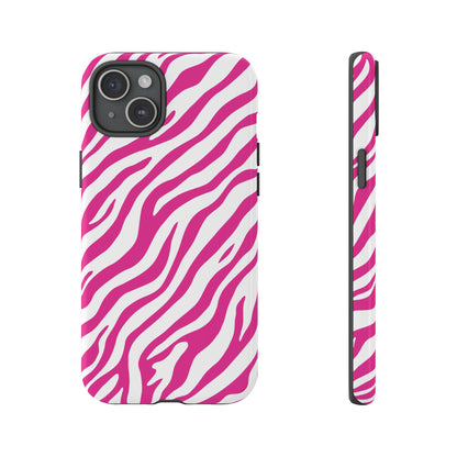 Stylish Hot Pink Zebra Print Phone Case