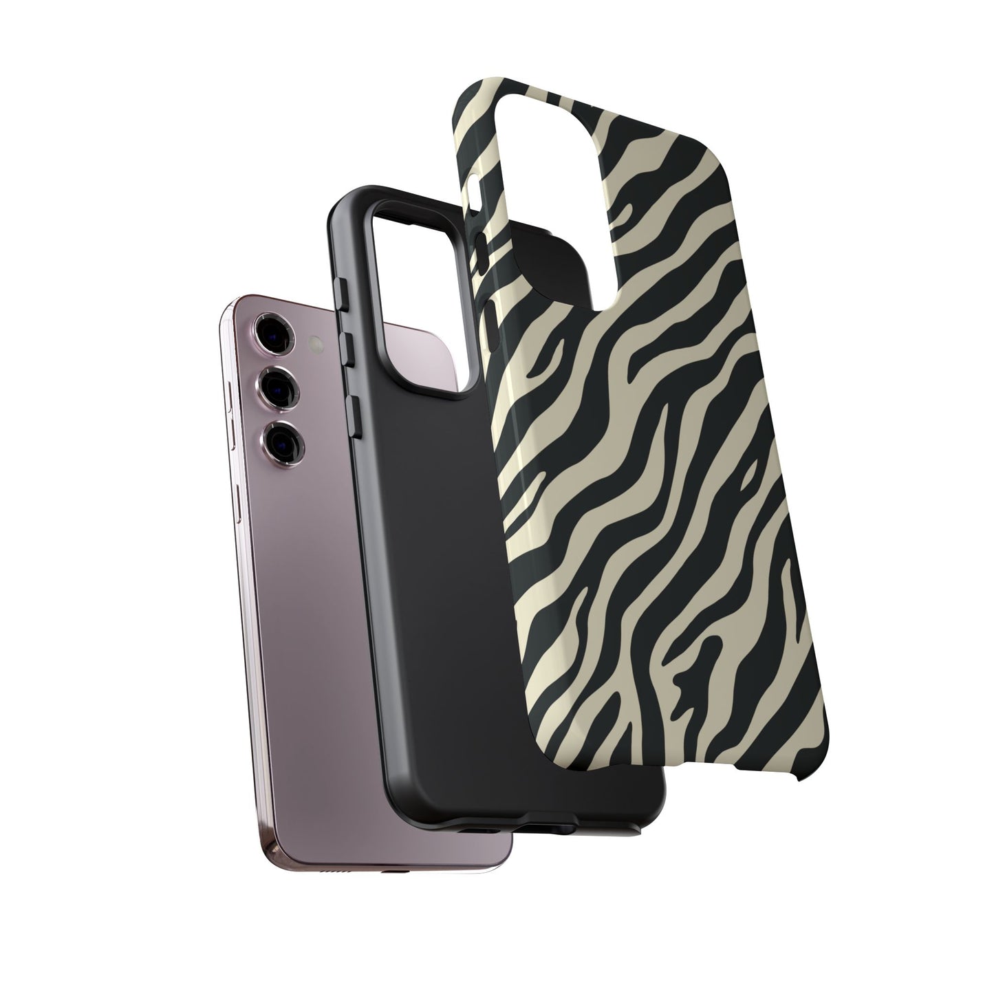 Chic Ivory Zebra Print Phone Case